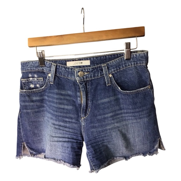 Joe's Jeans Distressed Blue Jean Shorts - Picture 1 of 6